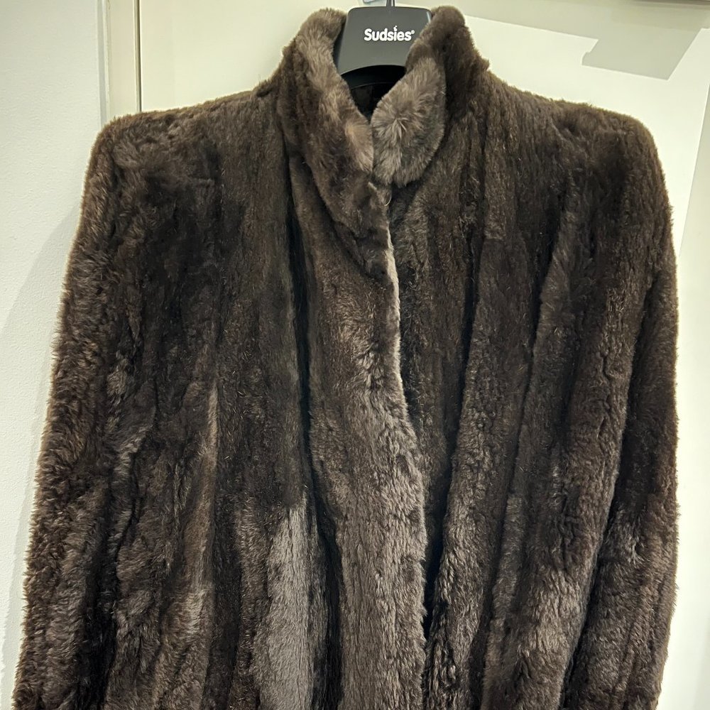 Beautiful Unbranded Brown Faux Fur Womens Winter Jacket Coat Size L/XL 12